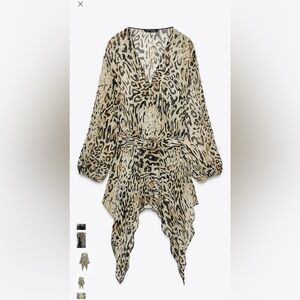 Zara Animal Print Midi Dress